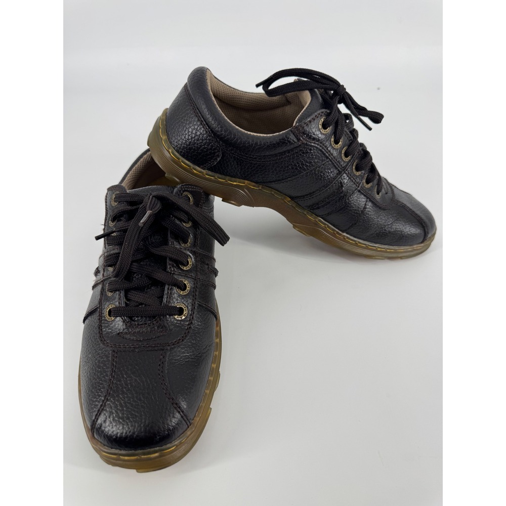Dr. Martens Pembridge Dark Brown Pebbled Leather Lace Up Shoes Mens 10